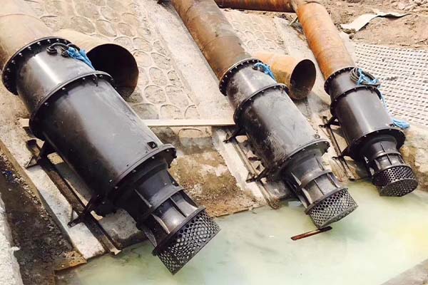 Pompa sommergibile a flusso assiale zincata ad alta efficienza per il trattamento delle acque